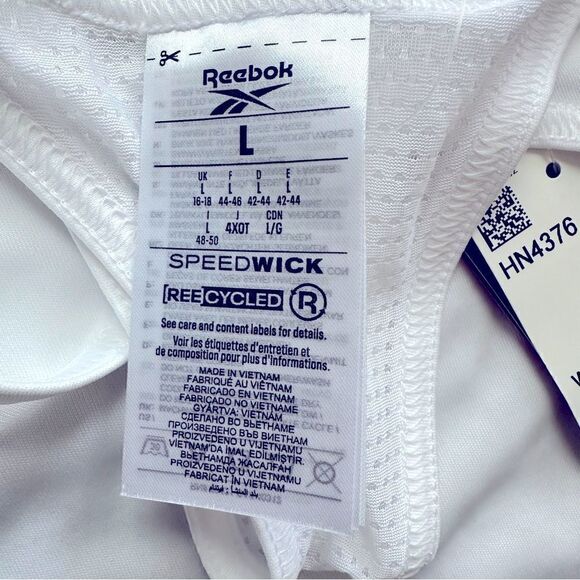 Reebok Women’s Mesh Tan Tank Top White Large - Picture 3 of 4